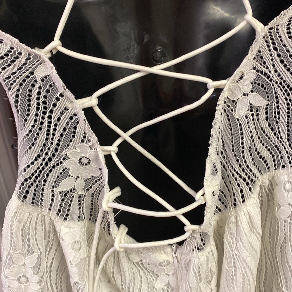 White Spaghetti Strap Sweetheart Midi Dress - Picture 13 of 13